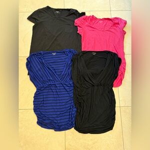 Bundle of 4 Motherhood Maternity Shirts